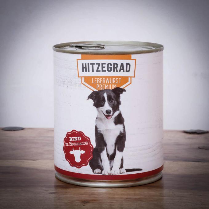 Hitzegrad - Leberwurst, 800g für Hunde Sparpaket 6 Dosen