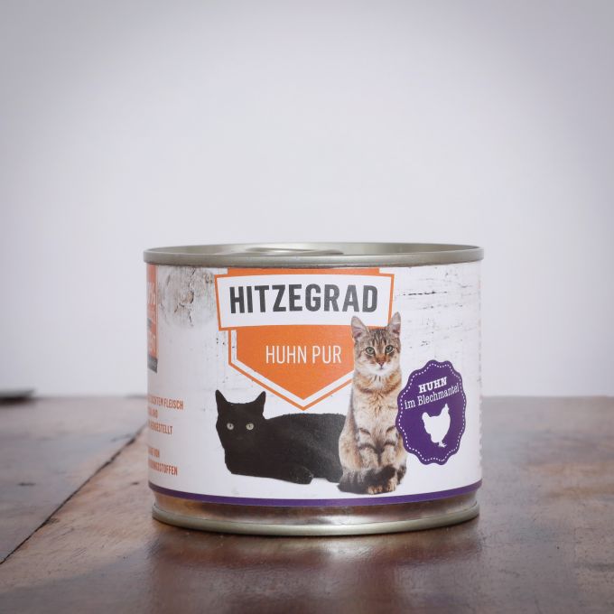 Hitzegrad - Huhn Pur 200 g für Katzen 