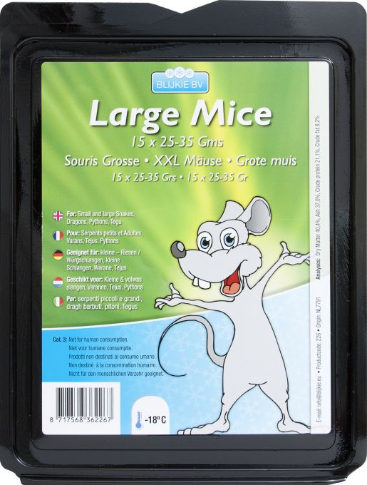 Maus groß, 23-30 g, 50 Stück für Katzen 