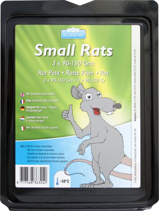 Mittelgroße Ratte, 150-250 g, 5 Stück für Katzen 